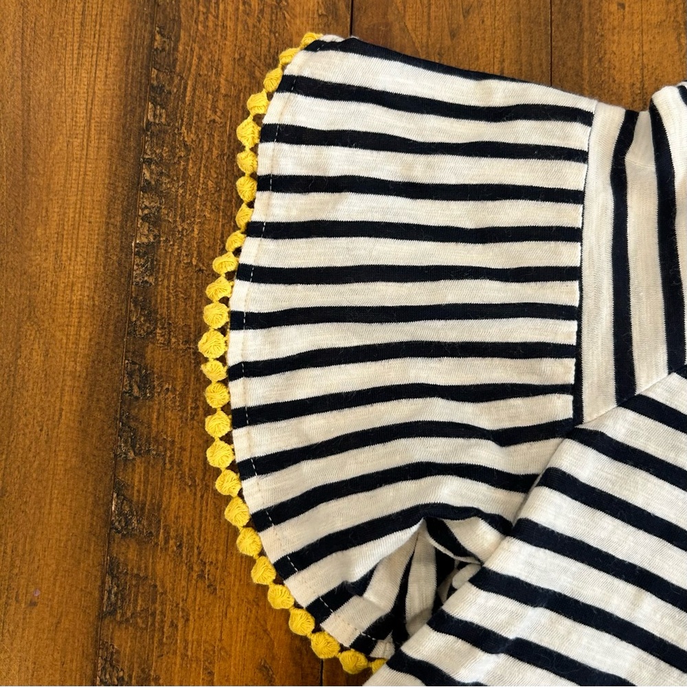 W5 Ric Rac Trimmed Striped Top EUC - Picture 5 of 7